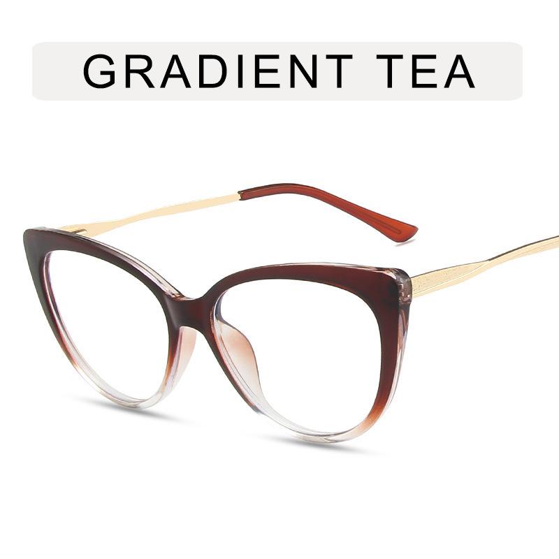 Blue Light Glasses Women Fashion Cat Eye Glasses Transparent Female Vintage Anti Fatigue Computer Eyeglasses Men Plain Glasses