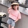 Girls Summer Loose Fit Cartoon Rabbit Print T Shirt for Big Kids