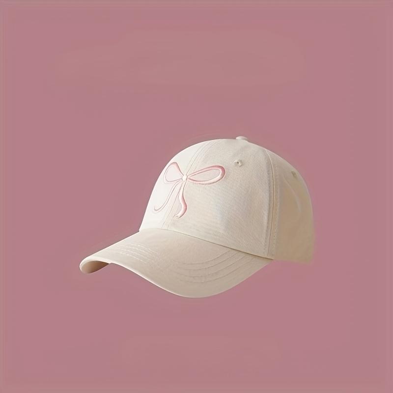 2PCS Adjustable Embroidered Bow Baseball Cap,Sun Protection,Suitable for Various Fitness Activities:Running,Fitness,Cycling Etc
