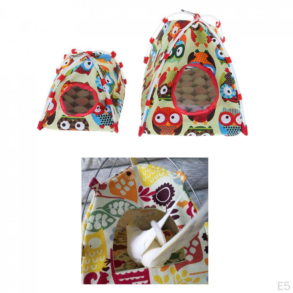 , Parrot Habitat Cave Hanging Tent, Cage Decor for Small Animals