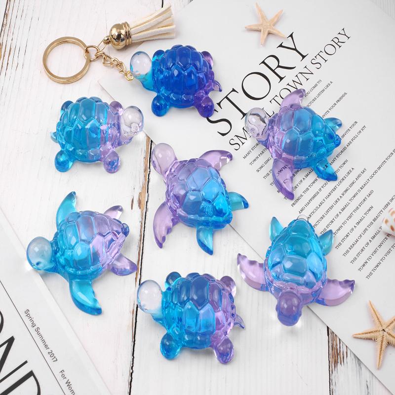 Sea Turtle Keychain Diy Ocean Theme Silicone Mold Handcraft Epoxy Resin Mold