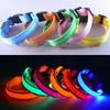 Nylon LED Night Safety Flashing Glow In The Dark Dog Leash Dogs Luminous Fluorescent Pet Dog Collar