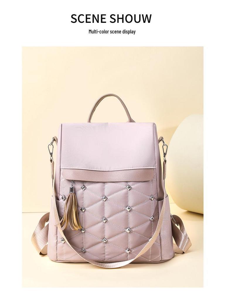 Korean-Inspired High-End Women's Urban Commuter Backpack - Fashionable & Spacious Schoolbag