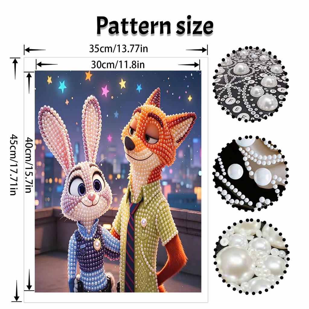 Disney DIY Pearl Painting Zootopia Characters and Scene Restoration Decorative Painting Creative Ornaments Friends GiftsDeskto OrnamentsHomeDecoration