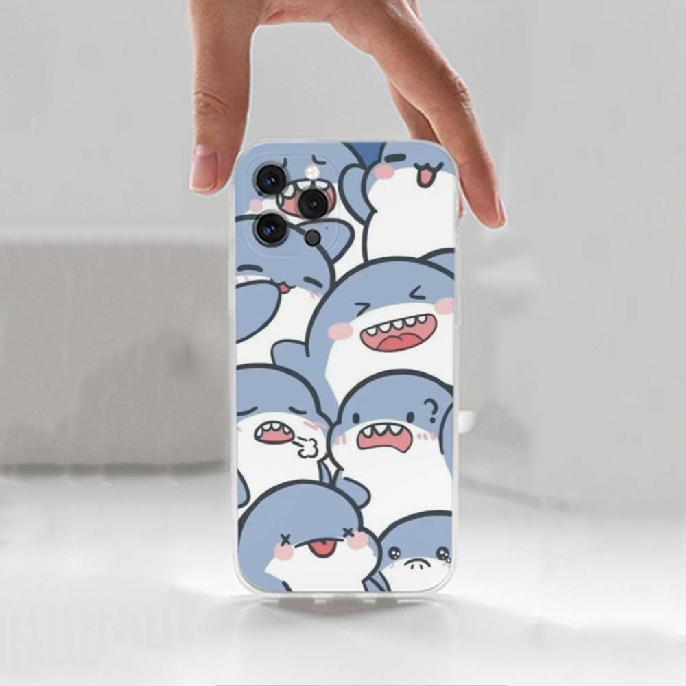 Cute S-Sharks-s Phone For iPhone 14,13,12,11,17,16,15,Pro,X,XS,XR,SE,Max,Plus,Mini Transparent Soft Cover