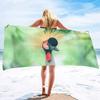 Red-Crowned Crane Series Seaside Vacation Beach Towel Swimming Bath Towel Microfiber Sports Towel