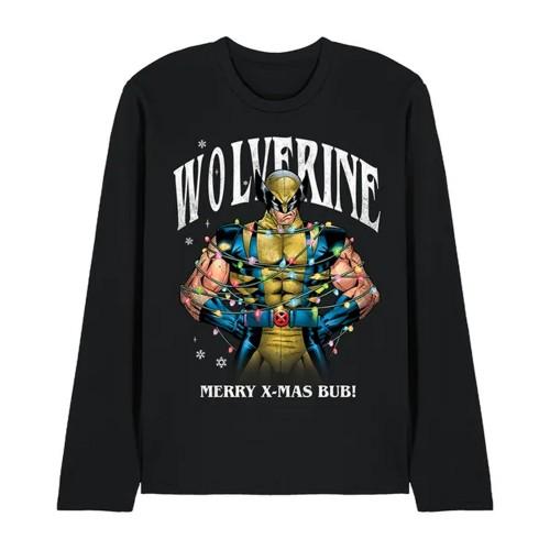 Marvel Womens/Ladies Merry Xmas Bub! Wolverine Long-Sleeved T-Shirt