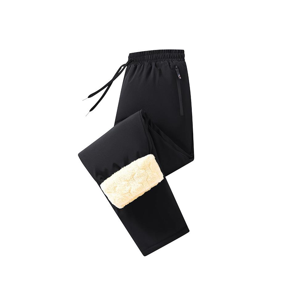 Thickened lamb wool sweatpants men's winter windproof velvet casual pants thermal cotton pants