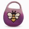 Water Felted Bee Bag – One Handle with Magnet – Lavender Shades