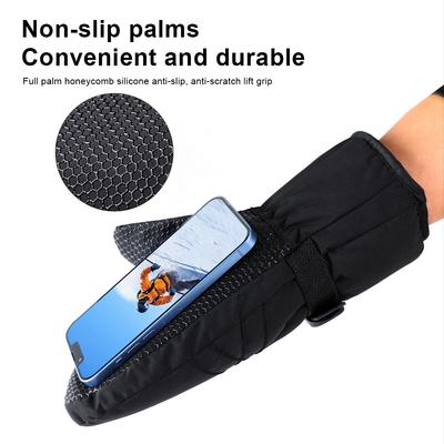Ski Mittens Waterproof Snow Gloves Windproof Winter Gloves Thermal Cycling Gloves Cold Weather Gloves for Men & Women