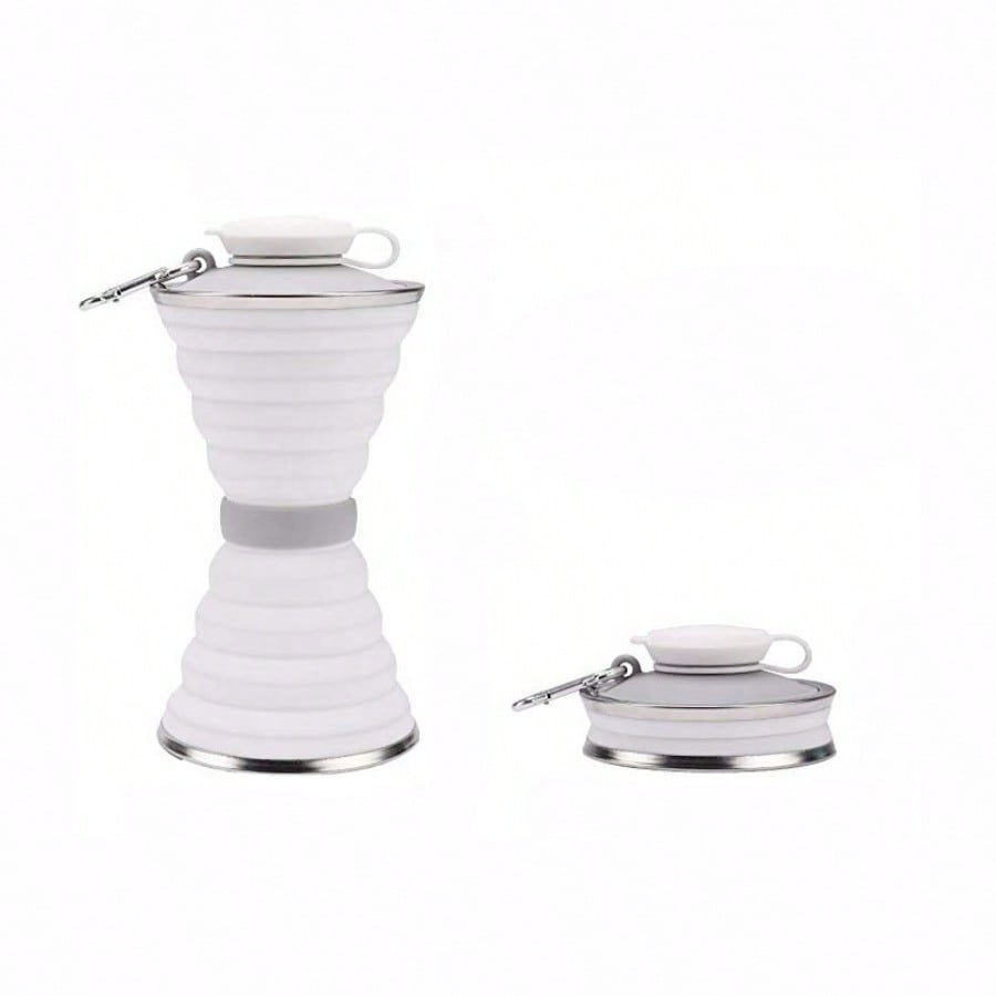 Silicone folding water bottle Outdoor foldable water cup High temperature resistant easy storage kettle Convenient sports water bottle