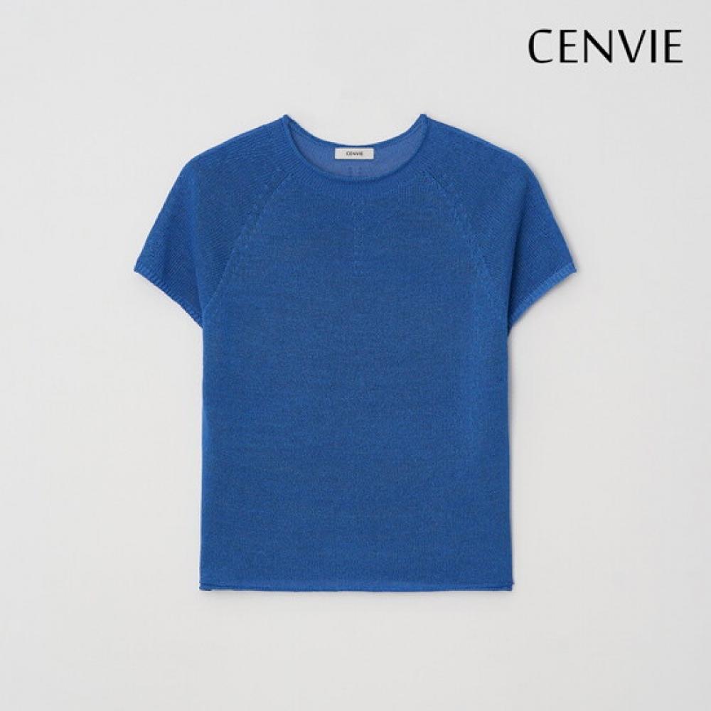 Senbi Women 3 Piece Set 26ss Summer Cloche Holgarment Round Neck Short Sleeve Kn