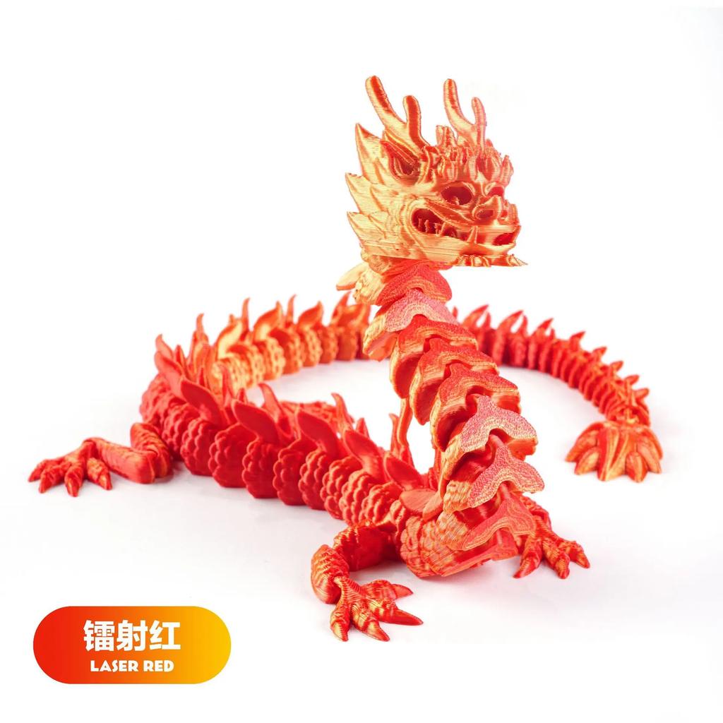 3D Printed Dragon Rotatable Articulated Dragons Western Style Crystal Dragon Home Office Desktop CraftS Ornament Creative Gifts