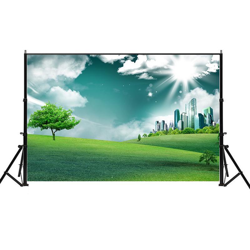 Landscape Backdrop with Blue Sky&White Clouds for Events,Parties,Studio Shoots,Outdoor Celebrations,Live Streaming