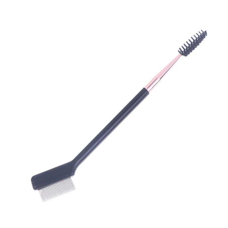 Double Headed Eyebrow Brush Steel Needle Eyelash Comb Contouring Eye Brow Eyeliner Makeup Brushes Eyes Blending Cosmetic Brushes