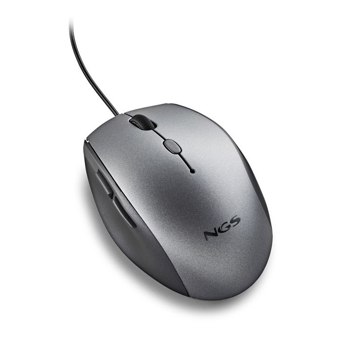 Souris ergonomique - ngs - moth gray - boutons silencieux - dpi 800/1200/1600 - filaire