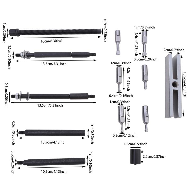 13Pcs Plug-in Bearing Puller Small Bearing Clamp Ball Groove Puller Three-jaw Internal Bearing Handling And Maintenance Tool