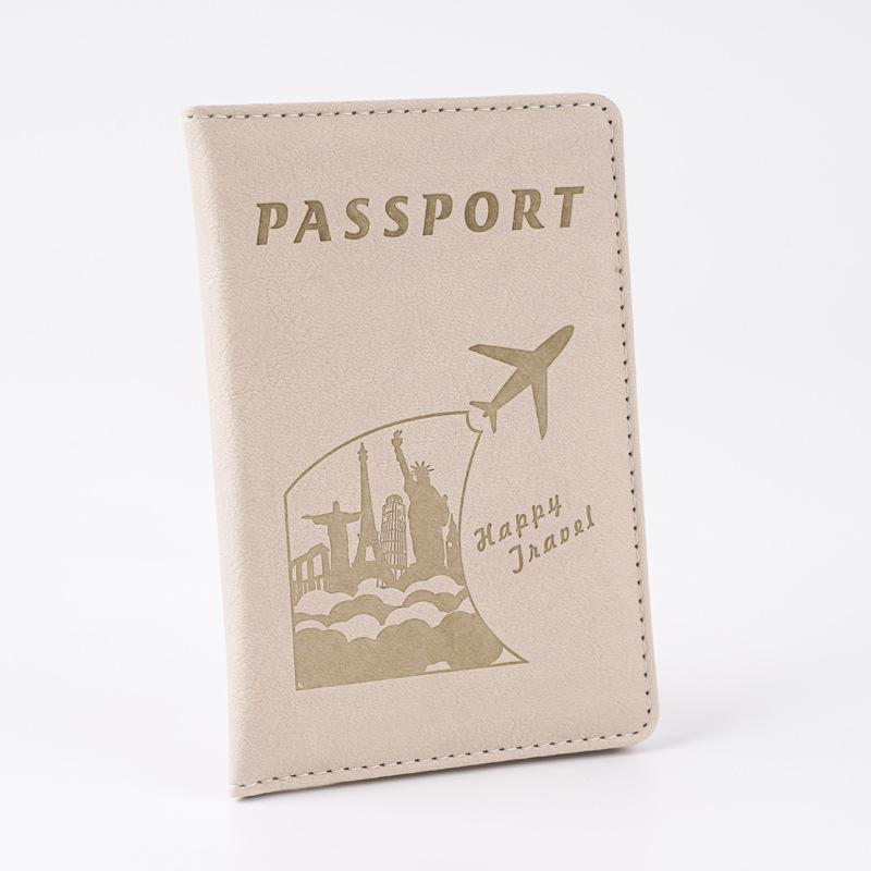 

2025 Глобальный цветной чехол для держателя карт из ПУ с зажимом для билета, держатель для паспорта, держатель для удостоверения личности, обложки для паспорта, дорожные аксессуары белый