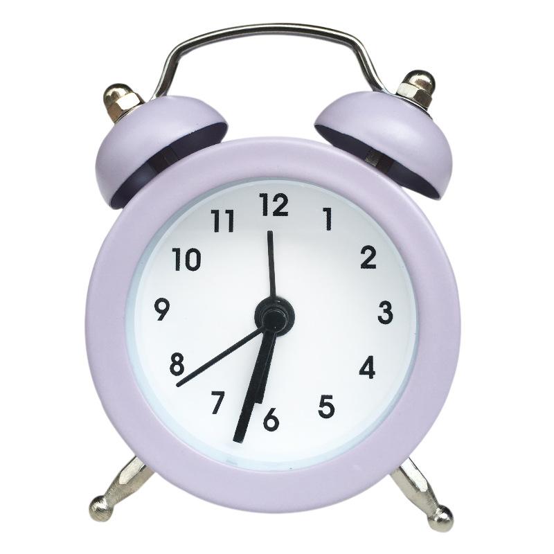 Mini Metal Alarm Clock Cute Creative Student Children's Small Alarm Clock Exchangeable Clock Face