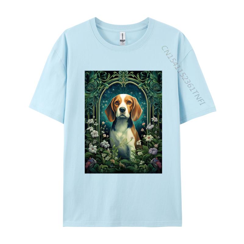 Beagle Dog In Vintage Tshirt Male Tops Print Tees Custom Tees Red And Black Graphic T Shirt Drop Shipping