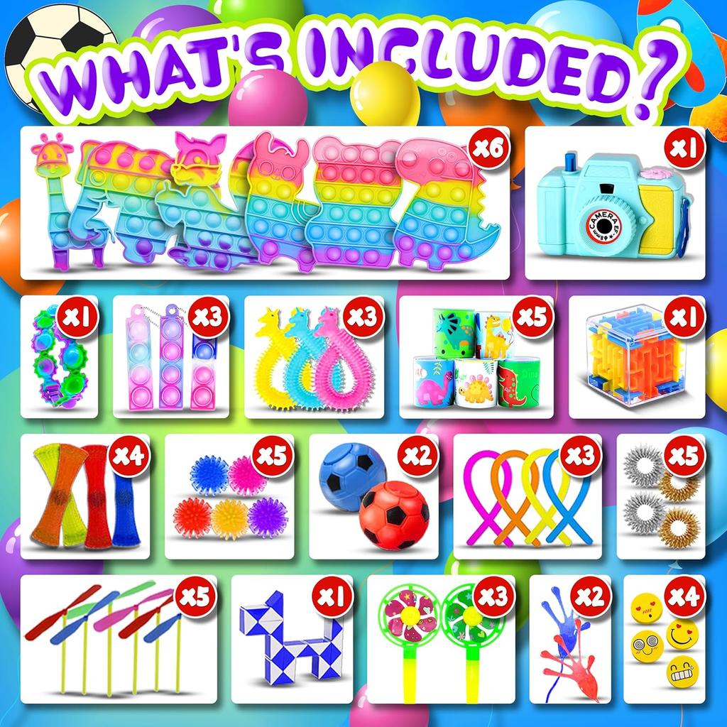 1000pcs Party Favors Goodie Bags for Kids, Fidget Toys Pack, Stocking Pinata Stuffers, Birthday Gifts, Classroom Prize, Treasure Box, Carnival