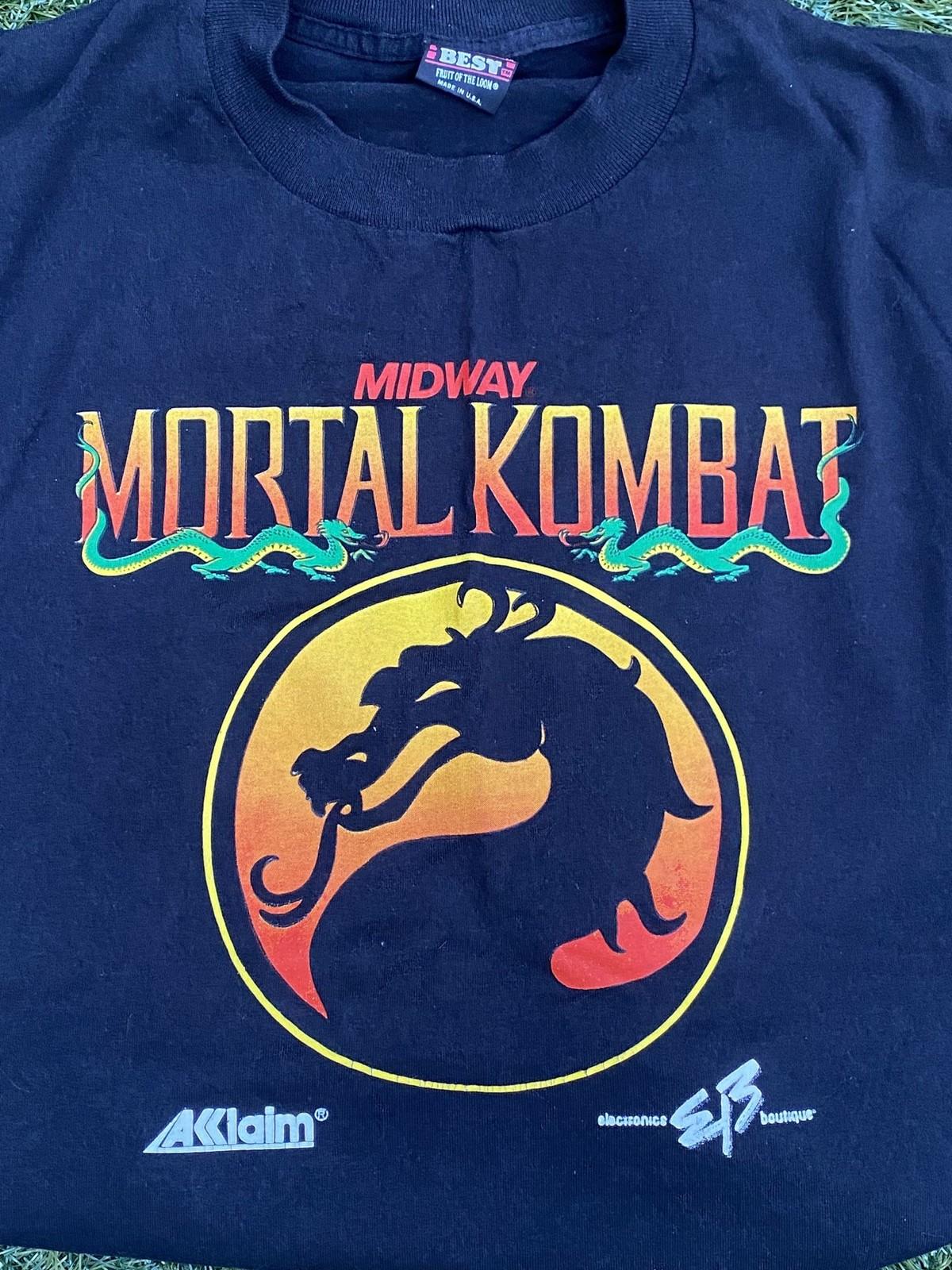 Vintage Rare Mortal Kombat 1993 Basic Black Unisex T shirt Reprint WA2732 XXL