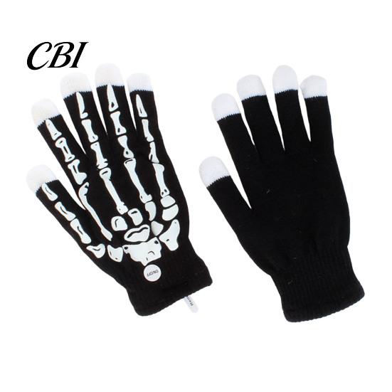 Nachtclub Rave Ausrüstung LED Leuchtende Handschuhe mit 6 Blinkmodi, Requisiten für Fotografie Leuchten Halloween Weihnachtsfeier, Konzert Festival Kostüm