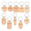 10/20/50Pcs Various Shape Blanks Wood Keychains Suitable For Laser Engraving Gift Diy Tag Laser Keychain Making Name Logo Gift