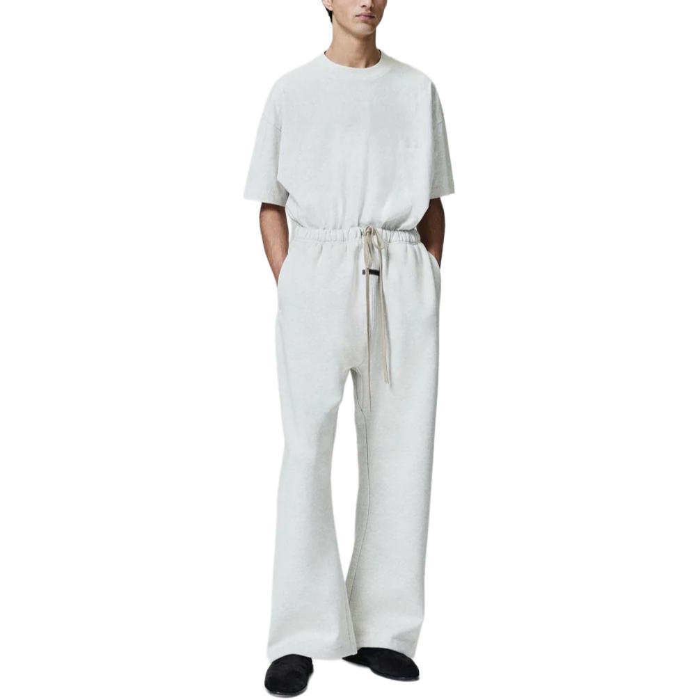 Fear of God Essentials Flare Sweatpant Oatmeal Heather Men Bottoms White 130HO258412F