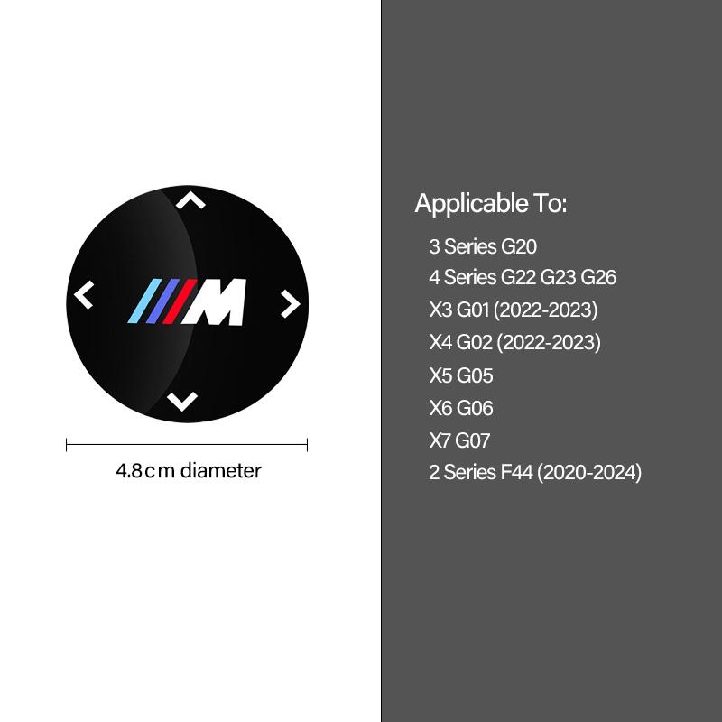 1Pcs BMW Rotation Button Sticker Central Control Button Protection Cover For BMW X3 X4 X5 X6 X7 Series I3 I4 G30 G32 G02 G05 G06 Rldf93