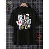 It Is What It Is Letter Graphic Men Tshirt Summer Cotton Fashion Oversized Clothes Casual Hip Hop Tops Loose Soft T-Shirt