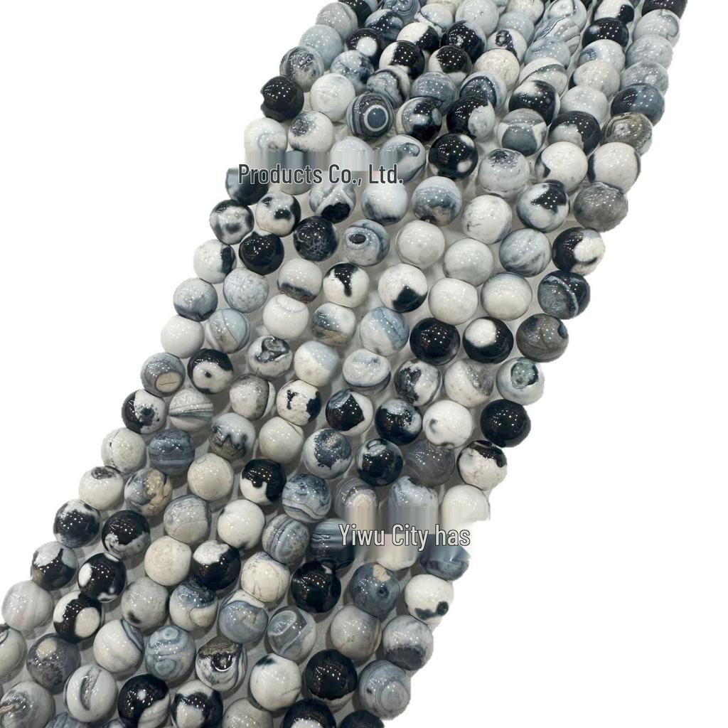 Feuerachat-Rundperlen 6-10mm für DIY-Schmuckzubehör