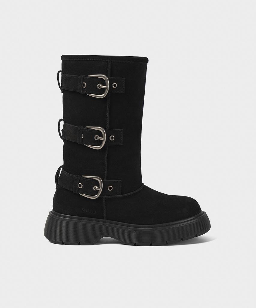 Khiho Portrel Fur Boots Black