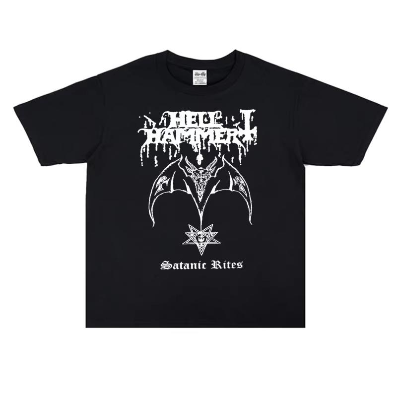 2025 Torrent Speed Metal Rock HELLHAMMER Band T-Shirt Kurzarm Hohe Qualität Luxusmarke Ins Y2k Heißer Pop-Stil
