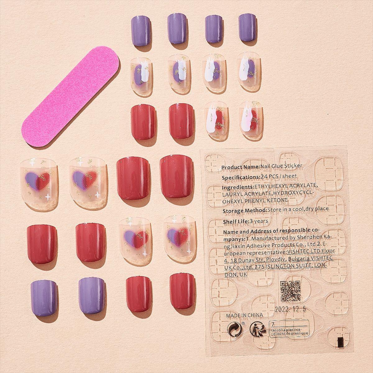 

Colorful Fresh Simple Nail Tips - Wearable & Stylish Fake Nails