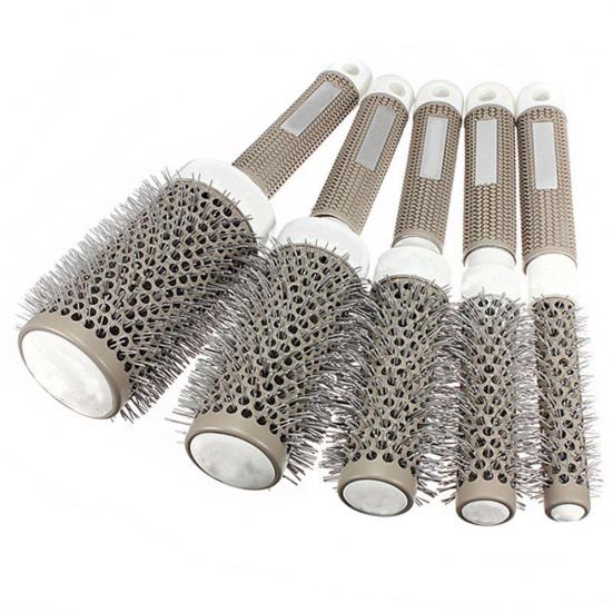 Round Rolling Hair Styling Tool Magic Comb Brush Salon Women Hair Barrel Curling