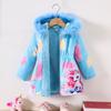 Baby Girls Pink Hooded Winter Jacket Coats with Zipper Children Clothing Kids Girls Clothes for 2 3 4 5 6 7 Years