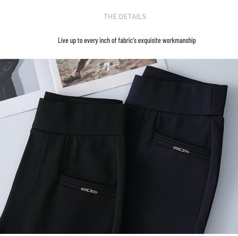 Women's High Elasticity Slimming Pencil Pants - Middle-Aged Mom, Elastic Waist, Plus Size, Spring/Autumn Leggings