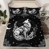 Halloween Pumpkin Unicorn Personality Pattern Mattress Three-Piece Digital Printing Bedding Set