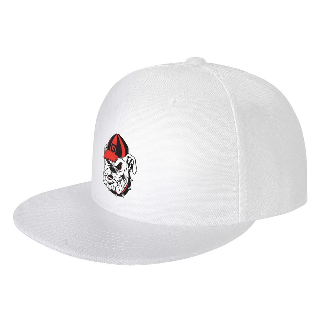 Georgia Bulldogs Logo Unisex Hiphop Flat Baseball Caps Adjustable Fitted Vintage Visor Hat Four Seasons