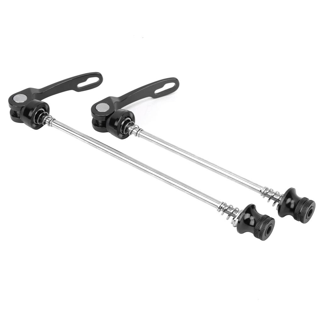 2Pcs Bicycle Wheel Hub Skewers Mountain Bike Road Bike Axle Quick Release Skewer LeverBlack