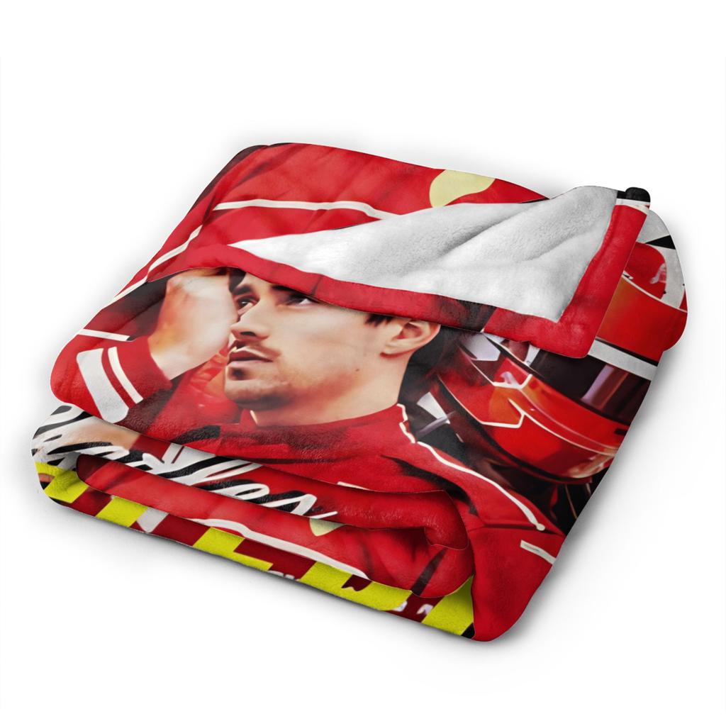 Coperta Morbida CaldaStudenti Campeggio Charles Leclerc Coperta da Lancio Flanella Copriletto Per Divano Sedia Stampa Copridivano Letto