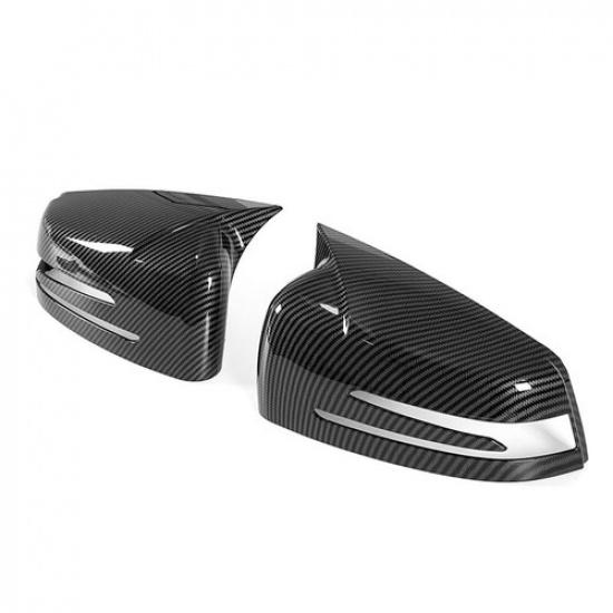 Carbon Fiber Wing Mirror Cover Caps Fits Mercedes Benz W204 W176 CLA250 W212 C63