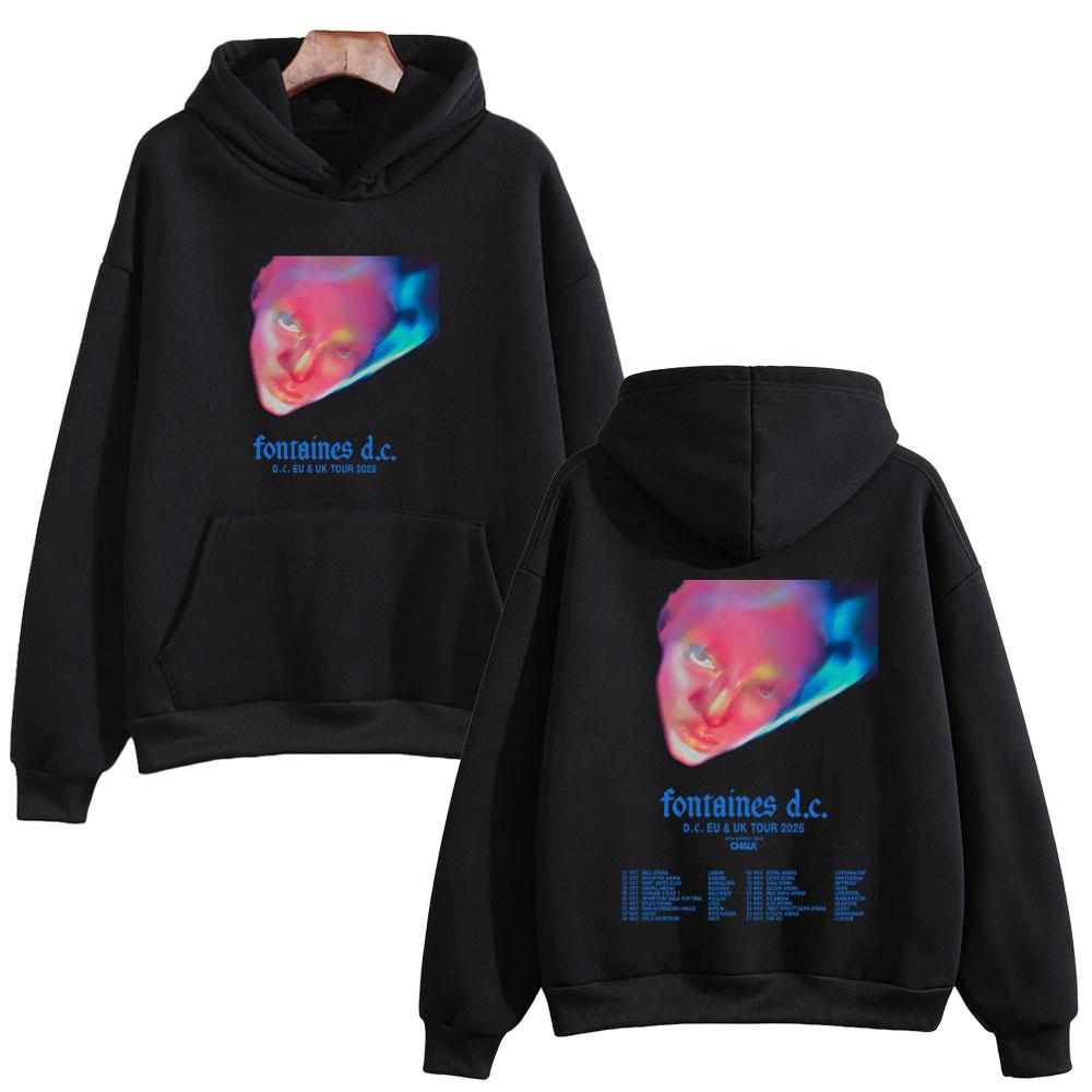 Fontaines D.C. Tour 2026 Hoodies Unisex with Hooded Long Sleeve Sweatshirt Rock Oversized Fan Streetwear Fashion Loose Pullovers