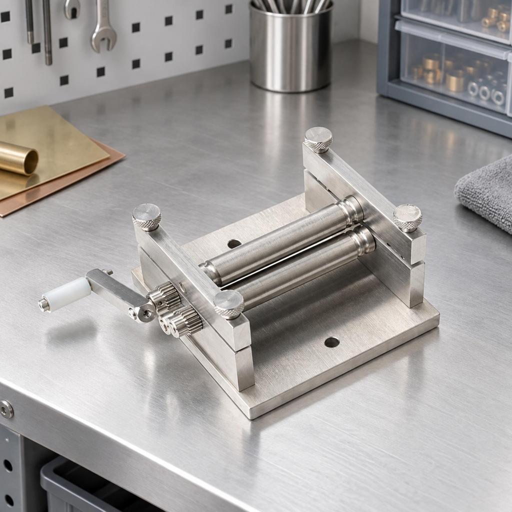Hand Crank Sheet Roller Precision Stainless Steel Rolling Machine Portable