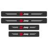 4Pcs Carbon Fiber Car Doorsill Protector Sticker For Jeep Compass Wrangler Gladiator Renegade Grand Cherokee Wagoneer AJW1