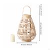 Rattan Lantern Powered with Electronic Candle Woven for Living Room, Bedroom S
