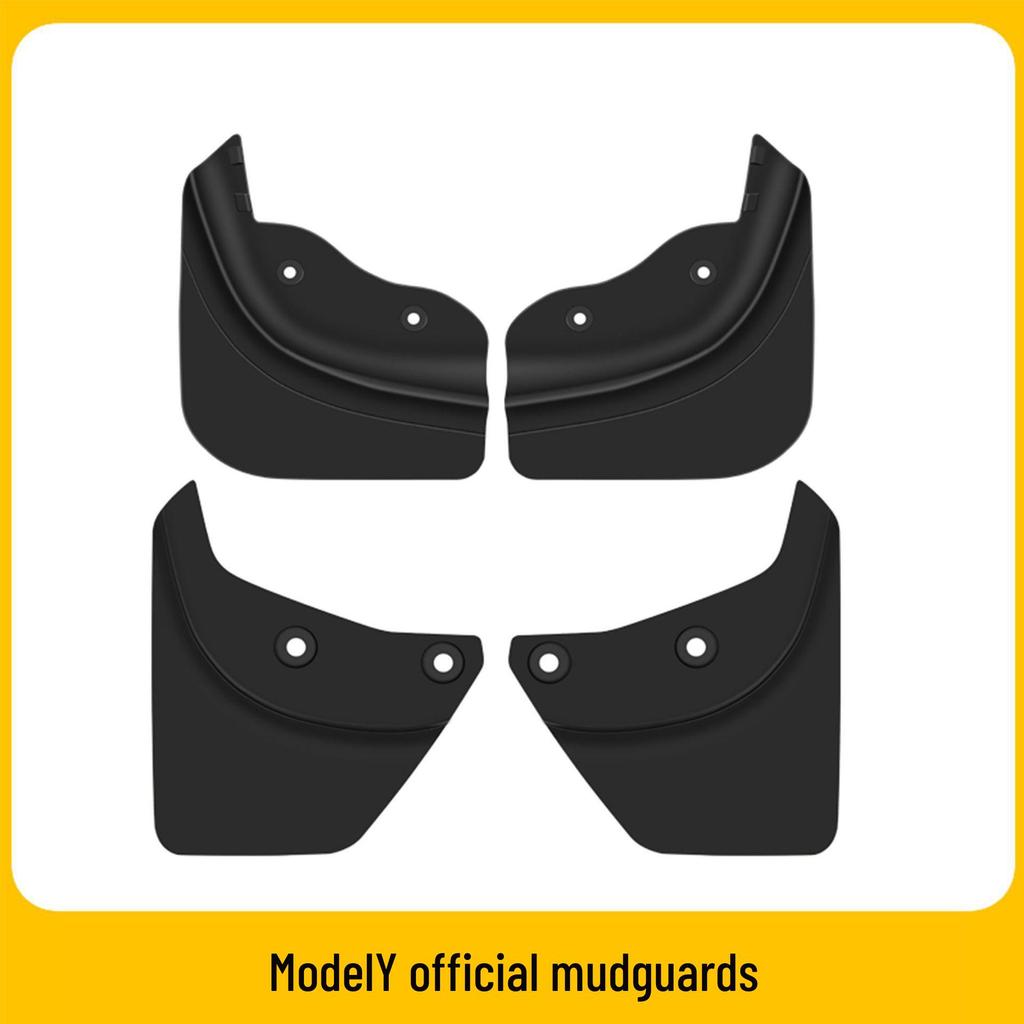 Tesla Model 3/Y Mudguards: No Drilling Needed, Protects Front & Rear Tires