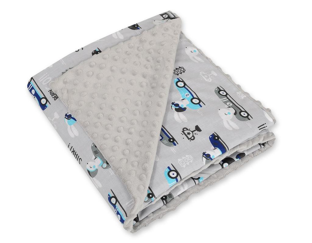 Large Baby Wrap for Stroller Carrier Seat, Double-sided - Gray/gray Bunnies