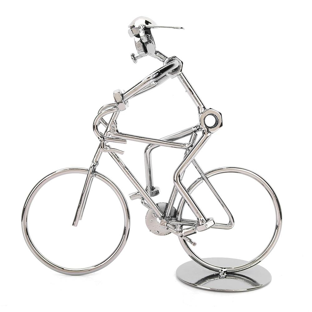 Metal Construction Metal Bicycle Model Art Sculpture Home Decor Ornaments For Bedroom Decor